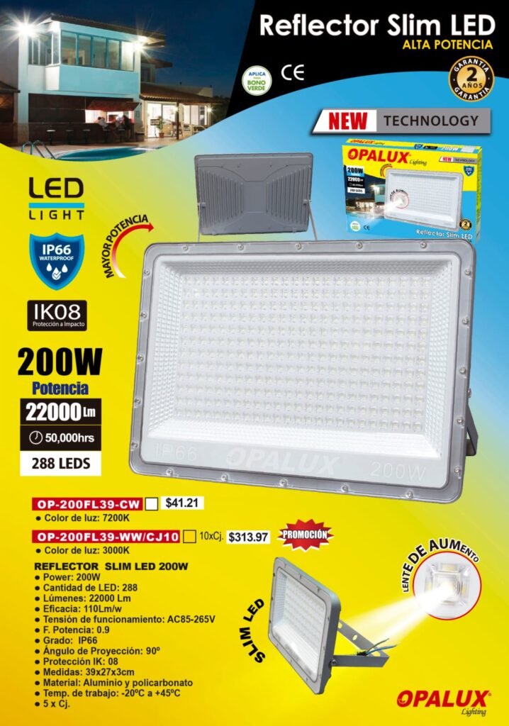 REFLETOR SLIM LD ALTA POTENCIA